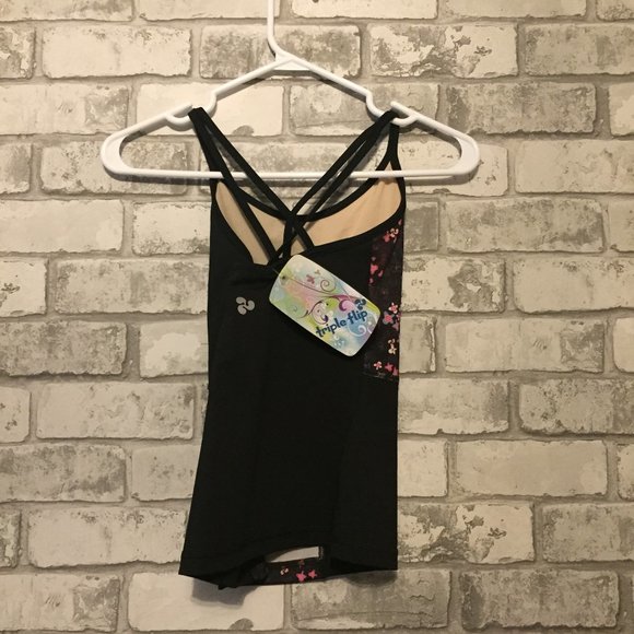 NWT Triple Flip Girl's Floral Tank Top Size 4 - Picture 3 of 4